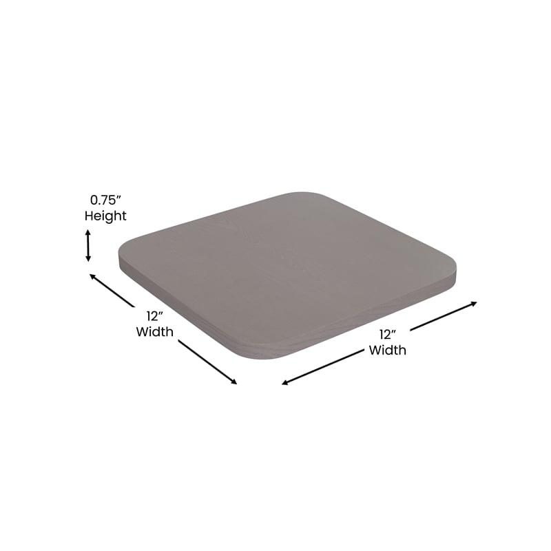 Pemberly Row All-Weather Bar Stool with Removable Back & Poly Seat in White/Gray