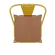 Pemberly Row Bar Stool with Removable Back & Poly Seat in Yellow/Teak