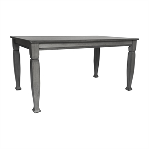 Pemberly Row Solid Wood 60&quot Dining Table with Turned Legs in Antique Gray