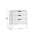 Pemberly Row 3-Drawer Kids Dresser with Smooth Bearing Slides in White