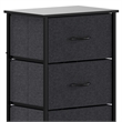 Pemberly Row 4 Drawer Dresser with Black Wood Top and Black Iron Frame
