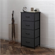 Pemberly Row 4 Drawer Dresser with Black Wood Top and Black Iron Frame