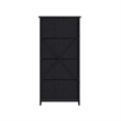 Pemberly Row 4 Drawer Dresser with Black Wood Top and Black Iron Frame