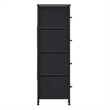 Pemberly Row 4 Drawer Dresser with Black Wood Top and Black Iron Frame