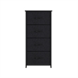 Pemberly Row 4 Drawer Dresser with Black Wood Top and Black Iron Frame