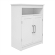 Pemberly Row Bathroom Storage Cabinet with 2 Magnetic Close Doors in White