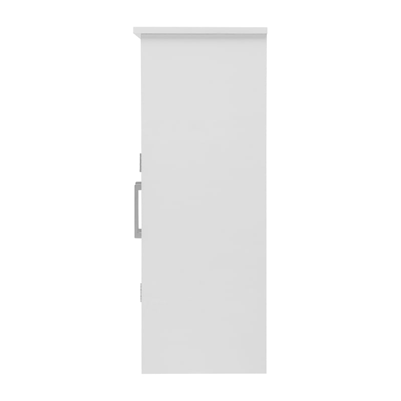 Pemberly Row Bathroom Storage Cabinet with 2 Magnetic Close Doors in White