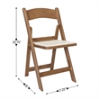 Pemberly Row 2-Pack Indoor/Outdoor Resin Folding Event Chair in Chestnut