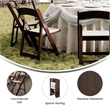 Pemberly Row 2-Pack Indoor/Outdoor Resin Folding Event Chair in Dark Brown