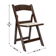 Pemberly Row 2-Pack Indoor/Outdoor Resin Folding Event Chair in Dark Brown
