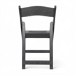 Pemberly Row Indoor/Outdoor Resin Folding Event Chair in Black