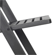 Pemberly Row Indoor/Outdoor Resin Folding Event Chair in Black