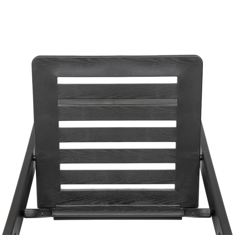 Pemberly Row Indoor/Outdoor Resin Folding Event Chair in Black