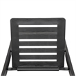 Pemberly Row Indoor/Outdoor Resin Folding Event Chair in Black