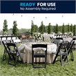 Pemberly Row Indoor/Outdoor Resin Folding Event Chair in Black