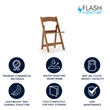 Pemberly Row Indoor/Outdoor Resin Folding Event Chair in Chestnut
