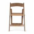 Pemberly Row Indoor/Outdoor Resin Folding Event Chair in Chestnut