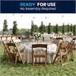 Pemberly Row Indoor/Outdoor Resin Folding Event Chair in Chestnut