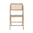 Pemberly Row 2-Pack Cane Rattan Folding Chairs with Wood Backs & Seats - Natural