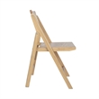 Pemberly Row 2-Pack Cane Rattan Folding Chairs with Wood Backs & Seats - Natural