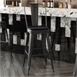 Pemberly Row Bar Stool with Removable Back and Poly Seat in Black/Black