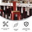 Pemberly Row All-Weather Bar Stool with Removable Back and Poly Seat in Red/Teak