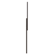Pemberly Row Contemporary Queen Size 4 Panel Wooden Headboard in Dark Brown
