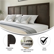 Pemberly Row Contemporary Full Size Herringbone Wooden Headboard in Gray Wash