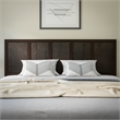 Pemberly Row Contemporary Full Size Herringbone Wooden Headboard in Gray Wash