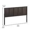 Pemberly Row Contemporary Full Size Herringbone Wooden Headboard in Gray Wash