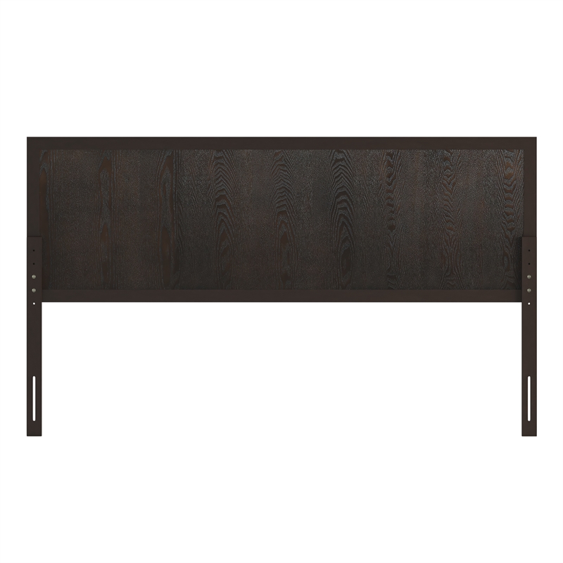 Pemberly Row Contemporary Full Size Herringbone Wooden Headboard in Gray Wash