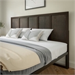 Pemberly Row Contemporary Full Size Herringbone Wooden Headboard in Gray Wash
