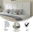 Pemberly Row Contemporary Twin Size 2 Panel Wooden Headboard in Dark Brown