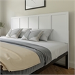 Pemberly Row Contemporary Twin Size 2 Panel Wooden Headboard in Dark Brown
