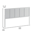 Pemberly Row Contemporary Twin Size 2 Panel Wooden Headboard in Dark Brown