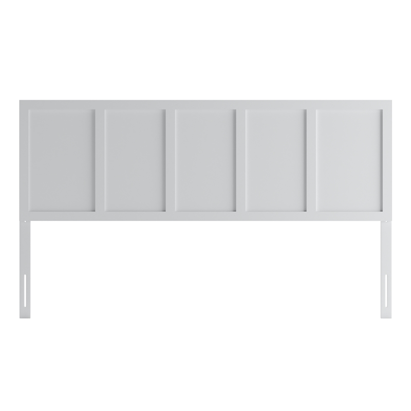 Pemberly Row Contemporary Twin Size 2 Panel Wooden Headboard in Dark Brown