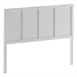 Pemberly Row Contemporary King Size 4 Panel Wooden Headboard in White