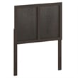 Pemberly Row Contemporary Full Size 3 Panel Wooden Headboard in Dark Brown