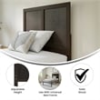 Pemberly Row Contemporary Full Size 3 Panel Wooden Headboard in Dark Brown