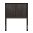 Pemberly Row Contemporary Full Size 3 Panel Wooden Headboard in Dark Brown