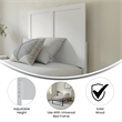 Pemberly Row Contemporary Full Size 3 Panel Wooden Headboard in White