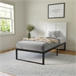 Pemberly Row Contemporary Full Size 3 Panel Wooden Headboard in White