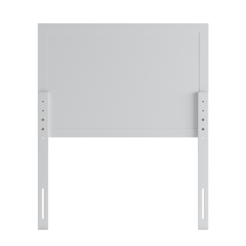 Pemberly Row Contemporary Full Size 3 Panel Wooden Headboard in White