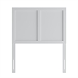 Pemberly Row Contemporary Full Size 3 Panel Wooden Headboard in White