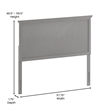 Pemberly Row Contemporary Full Size Herringbone Wooden Headboard in Gray Wash