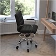Pemberly Row Drafting Chair with Roller Wheels and Adjustable Foot Ring in Black