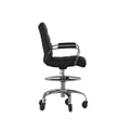 Pemberly Row Drafting Chair with Roller Wheels and Adjustable Foot Ring in Black