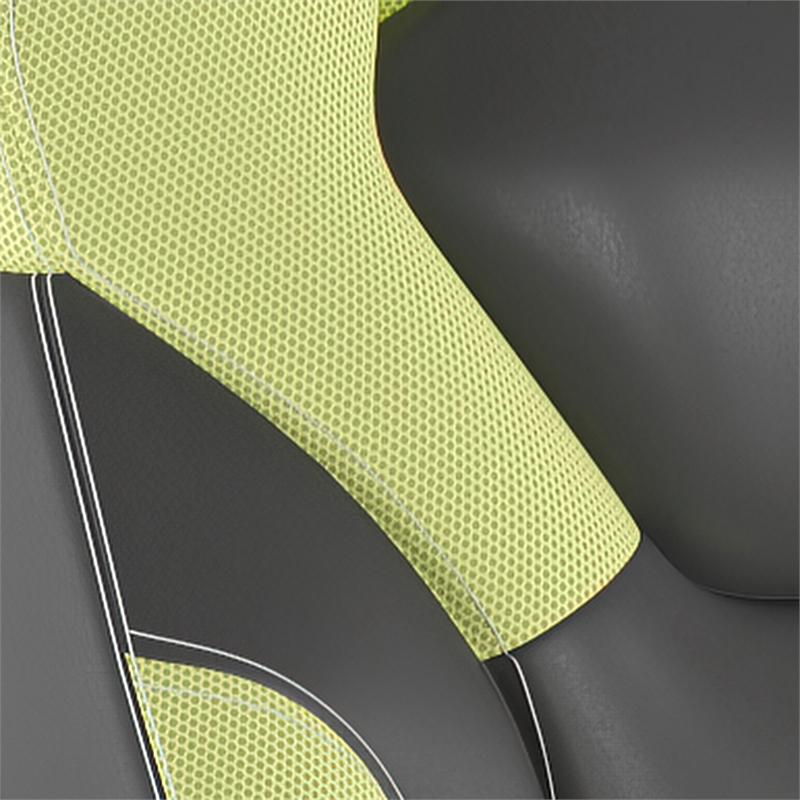 Pemberly Row Office Gaming Chair with Skater Wheels and Flip Up Arms in Green