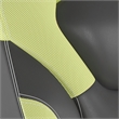 Pemberly Row Office Gaming Chair with Skater Wheels and Flip Up Arms in Green