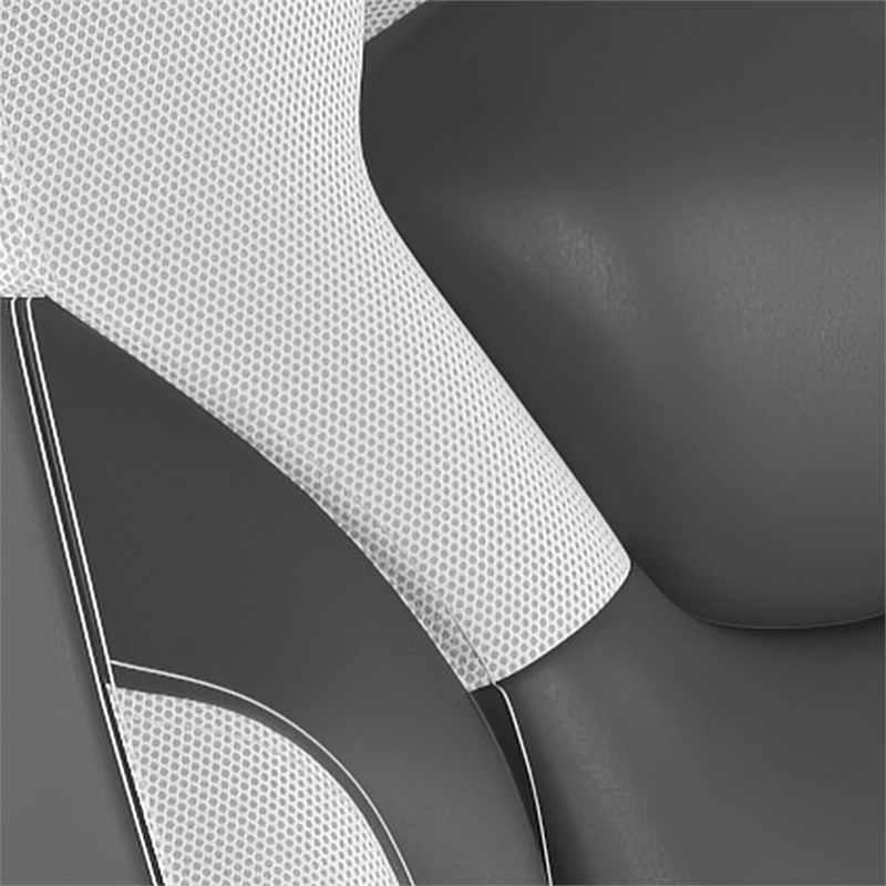 Pemberly Row Office Gaming Chair with Skater Wheels and Flip Up Arms in White